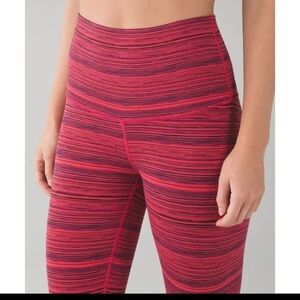 Lululemon Pink and Blue Striped Wunder Under